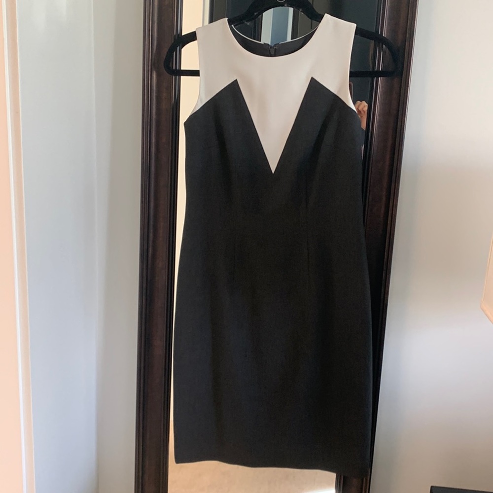 Ann Taylor dark grey sleeveless dress great for work!